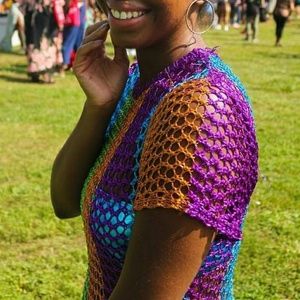 Metallic Knit Maxi Dress or Cover Up